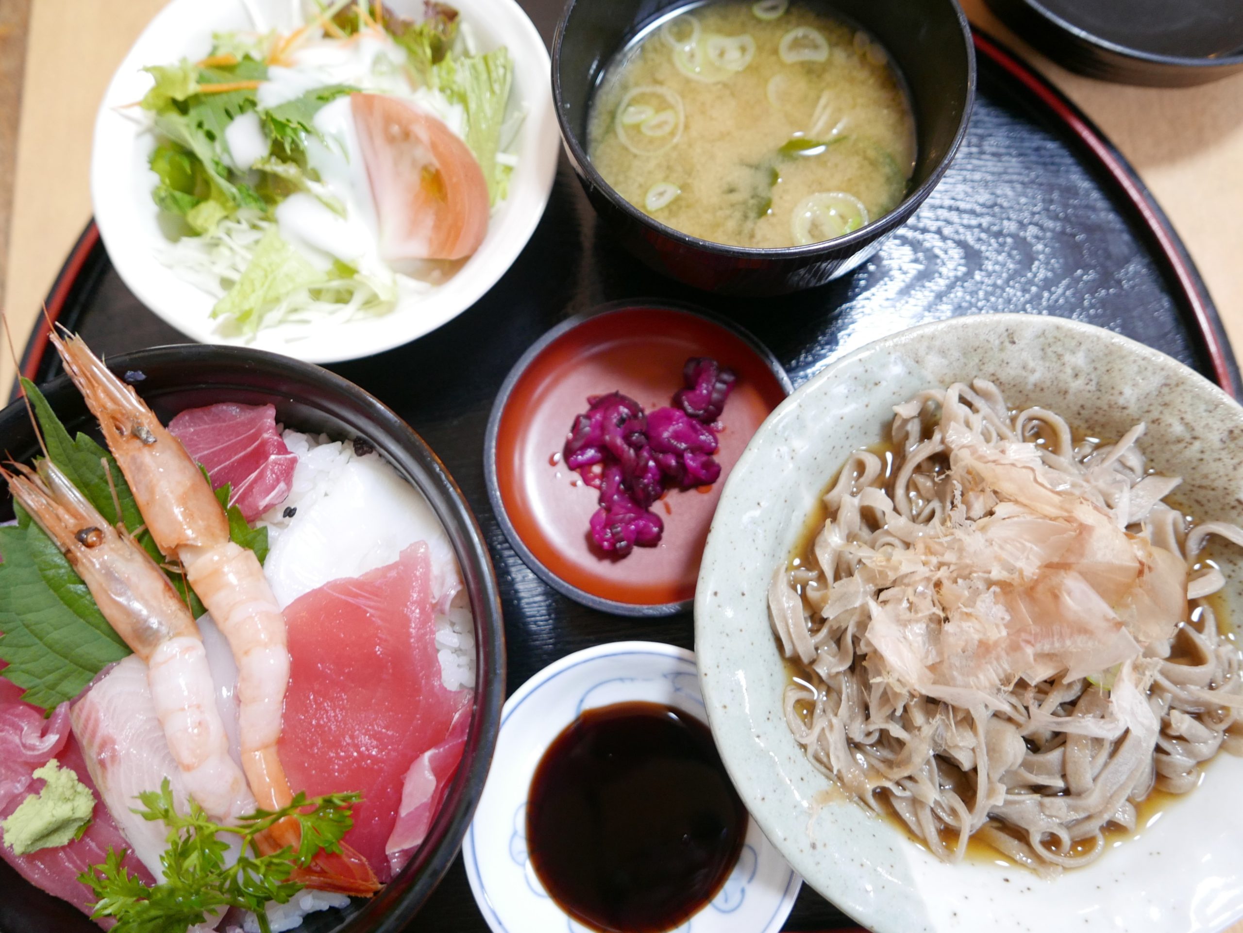 福井県三国 てんつる で海鮮丼 手打ち蕎麦ランチ 19年8月 子連れ旅行 Bonのおでかけブログ